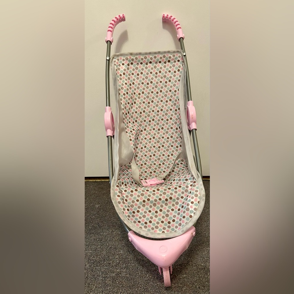 Pink and Gray Kids Toy Stroller - Picture 2 of 2